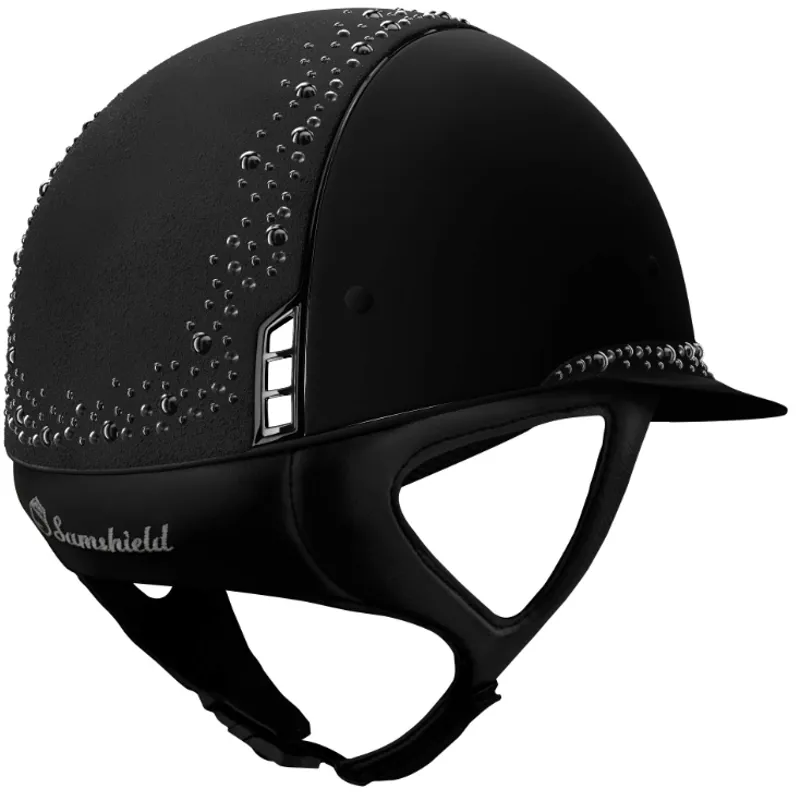 Custom Samshield Helmet - Miss Samshield Matt Black With Night Pearl Top M-1